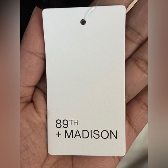 NWT 89th & Madison Velour Top Shirt Blouse Short Sleeve Iron Color Sz Large - Picture 4 of 6